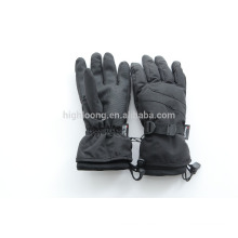 Guantes de esquí de nylon negro taslon con forro thinsulate